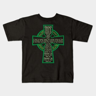 St. Patrick'S Breastplate Lorica Prayer Catholic Irish Cross Kids T-Shirt